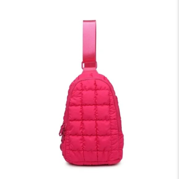 Sol And Selene Rejuvenate Hot Pink Quilted Sling Backpack/NWT main image 7
